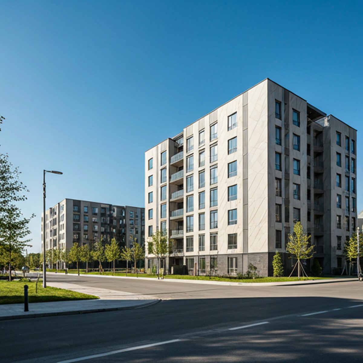 Modern multifamily apartment complex exterior